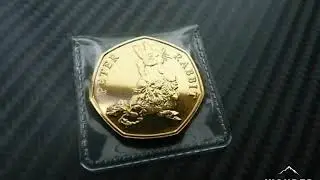 24ct Gold Peter Rabbit Commemorative 50p - 24ct Gold Beatrix Potter 50p Coin