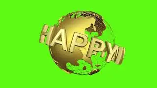 HAPPY NEW YEAR  2018 3D WORLD ROTATING GREEN SCREEN EFFECT{FIM STOCK FX}