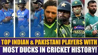 Top Indian & Pakistani Players with Most Ducks in Cricket History! | Sport Roundup