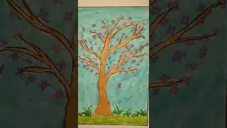 Tree drawing,tree Drawing and colouring, crazy queen art's 🎨