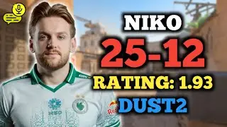 НИКО (25-12) РЕЙТИНГ: 1.93 | EU FACEIT (DUST2) + ОЗВУЧКА | POV CS2