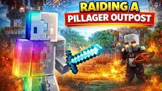 RAIDING A PILLAGER OUTPOST IN MINECRAFT