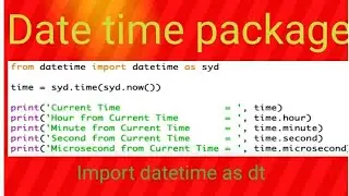datetime package in python // learnpython in easy way //insert date and time