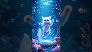 Little Mermaid Cat&rsquo;s Magical Underwater Dance! 💃🐠✨#UnderwaterCat #MermaidDance #TikTokCat #CatQueen