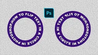 how to flip text in in a circle on photoshop elements