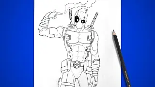How To Draw Deadpool Step By Step | Deadpool Drawing