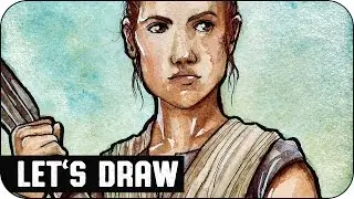 Let's Draw REY / Star Wars (speed painting) ▼ voidea