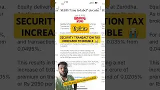STT बड़ा दिए 😭📈 | Security Transaction Tax Increased in Stock Market #shorts #ashortaday #trading