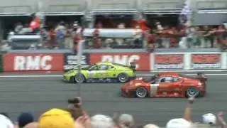 Corvette C6.R HUGE Burnout on their FINAL Le Mans 2009