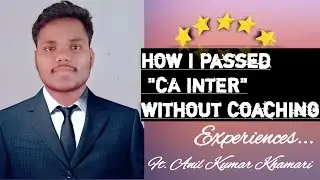 I passed CA inter without Coaching
