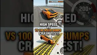 Lamborghini Gallardo Vs 100 Speed Bumps #beamngdrive #lamborghini #speedbumps #crash #fail
