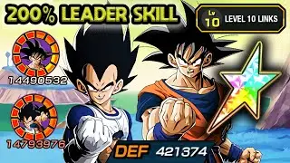 200% LEADER SKILL! 100% INT LR EXCHANGE VEGETA & GOKU LEVEL 10 LINKS! Dragon Ball Z Dokkan Battle