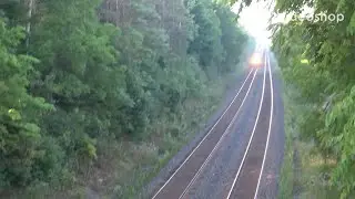 CN railway train 148 seen at Denfield Rd bridge. Power by locomotives 3865 & 5482.  292 axles.