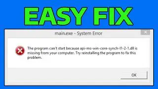 How To Fix Api-ms-win-core-synch-l1-2-0.dll Error in Windows