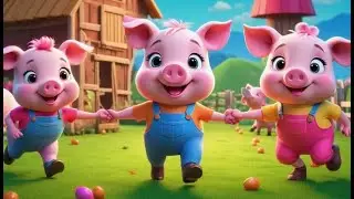 Three Tiny Pigs Learn to Share | Kids Educational Song | Nursery Rhymes for Toddlers