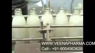 Milk bottle washing, filling with crown capping machine, flavored milk filling machine