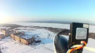 FPV зимний полёт EKEN H9 Action Camera
