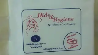 Detail @Hide&Hygiene sanitary pads.