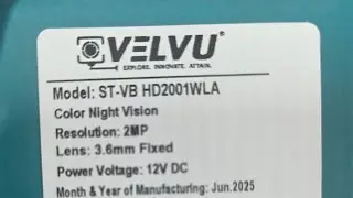 Velvu HD 2mp/modal ST-VB HD2001WLA/ HD Camera Day nigh video।।