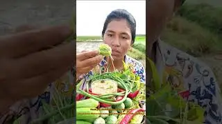 #Nika Fresh Vegetable mukbang Eating    #shorts