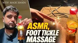 ASMR Foot Tickle Massage with Cold Bottle ❄️ Extreme Tingles for Sleep