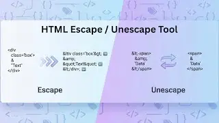HTML Escape & Unescape Tool Online | Encode Decode HTML &ndash; Tulsi Digital Hub