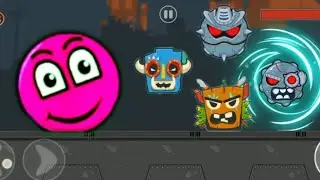 Roller Ball 3: Red Bounce Ball Love Adventure - Fight All Bosses(NO Damage)(Android, iOS)