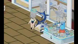Shiroko (Swimsuit) ~ (Side) [Cafe Furniture Interactions] | Blue Archive