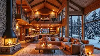 Soft Winter Piano Tunes 🎹 Cozy Night Living Room & Snowfall for Meditation, Relaxation & Inner Peace
