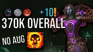 +10 Halls of Infusion Shadow Priest 370K Overall M+ [No Aug] | 10.2 & 10.2.6 (S4)