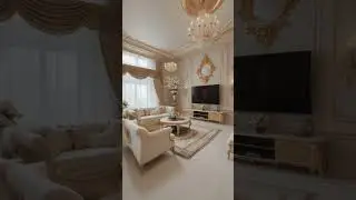 Luxury Living: Gold Accents, Plush Decor & Radiant Chandeliers ✨ | Elegant Home Inspiration