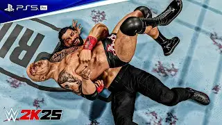 WWE 2K25 — Роман Рейнс против Рока | Матч по экстремальным правилам | PS5 Pro [4K60]