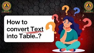 HOW TO CONVERT TEXT INTO TABLE IN MS WORD #beginners #microsoftoffice #msword #computertips