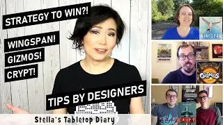 Designers Board Games Strategy Ep.3 - Wingspan, Gizmos, Crypt -Stella's Tabletop Diary