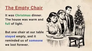 Learn English through Stories Level 1 ⭐ The Empty Chair – A Christmas English Story - Graded Reader
