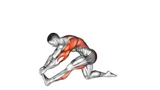 Bodyweight Kneeling Toe Up Hamstring Stretch Guide 19131201 Kneeling Toe Up Hamstring Stretch Thighs