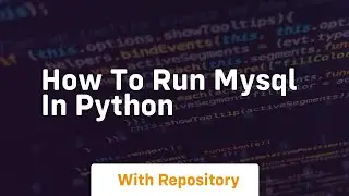 how to run mysql in python
