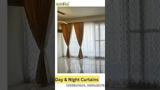 Transparent Sheer and Main curtain Living room  