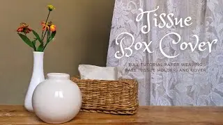 Recycle Newspaper -  Tissue Box Cover | Waste Material Craft | DIY Home Decor | Paper Weaving