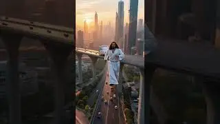 Jesus crosses the highway #jesus #vfx #shorts