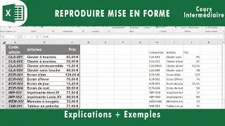 👉 Excel : Reproduire la mise en forme facilement | Astuce pratique #Excel #ReproduireMiseEnForme