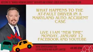 What will happen to the at-fault driver from a Maryland accident?