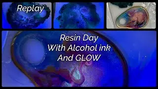 #epoxyresin  #alcoholink #glitter #glowpowder #minipalette 