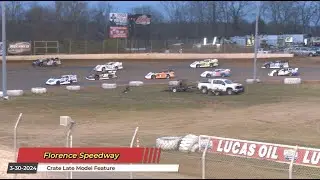 Florence Speedway - Crate Late Model Feature - 3/30/2024