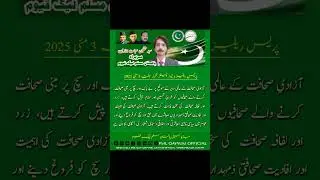 #worldpressfreedomday Statement Syed Saqlain Abbas Bukhari President PML Qayyum