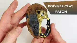Handmade Patch Polymer Clay Gorilla + Jumar Climber Velcro Badge | Custom Made to Order!