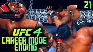 UFC 4 Career Mode Ending: Illegal Soccer Kick In My Last Fight! EA Sports UFC 4 Career Mode Gameplay