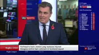 Sky Sports News (post helicopter crash) - 29 October 2018