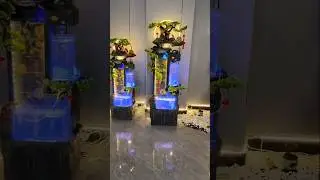 XL Flowing Water Fish Tank Fountain | Fortune Decor for Living Room