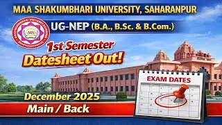 MSU ODD SEMESTER DEC 2025 DATESHEET UG-NEP